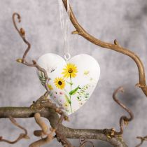 Product Heart pendants with floral patterns as wall decoration, 7cm, 6 pieces