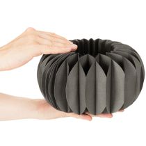 Product Paper Honeycomb Pumpkin Decoration Rings 24cm Dark Grey - Set of 4