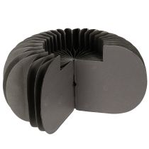 Product Paper Honeycomb Pumpkin Decoration Rings 24cm Dark Grey - Set of 4