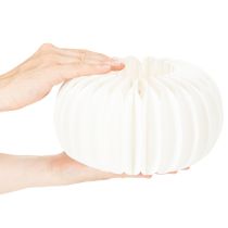 Product White Paper Honeycomb Pumpkin 24cm Set of 4 for Floral and Autumn Décor