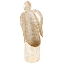 Product Gold Metal Angel Candle Holder - 27cm Festive Decoration