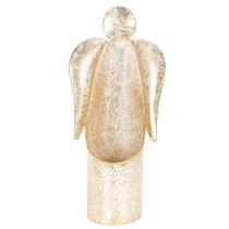 Product Gold Metal Angel Candle Holder - 27cm Festive Decoration