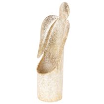 Product Gold Metal Angel Candle Holder - 27cm Festive Decoration