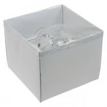 Product LED Christmas ball glass light chain hearts Ø15cm