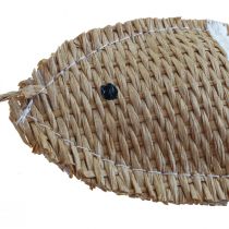 Hanging decoration deco fish to hang maritime decoration striped 14.5×6cm