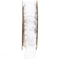 Product Ruffle ribbon white organza ribbon decorative ribbon 25mm 10m