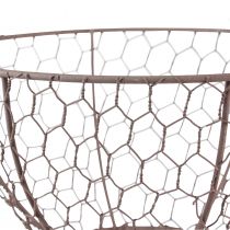 Product Wire basket for hanging hanging basket metal rust look Ø21cm