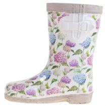 Rubber boots flower pot planter ceramic look H17.5cm