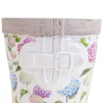Rubber boots flower pot planter ceramic look H17.5cm