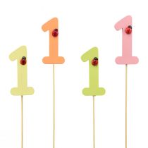 Product Number plug birthday 1 flower plug wood 27,5cm 16 pcs