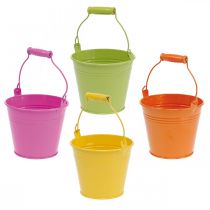 Product Decorative bucket colorful Ø10cm H8cm 10pcs