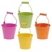 Product Decorative bucket colorful Ø10cm H8cm 10 pcs