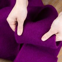 Product Felt wool ribbon, fuchsia, 15cm x 5m, for decoration and crafting