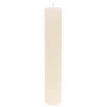 Product Large candles, solid coloured candles, cream, 50 x 300 mm, 4 pieces