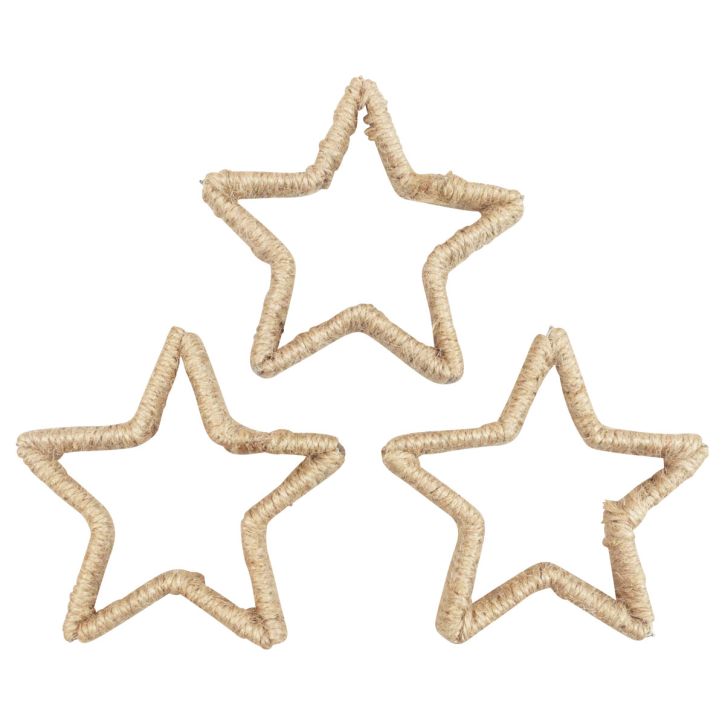 Product Advent decoration Christmas decoration star decorative star jute 13.5cm 6pcs