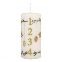 Advent calendar candle Advent candle candle white 150/65mm