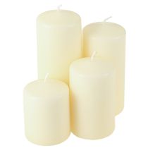 Product Advent candles of different heights, cream, 6/8/10/12 cm, 4 pieces