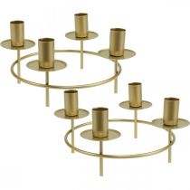 Product Candle ring rod candles candle holder gold Ø23cm H11cm 2pcs