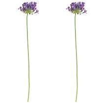 Product Agapanthus artificial flowers purple decoration lilies 75cm 2pcs