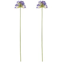 Product Agapanthus ornamental lily artificial flowers purple L75cm 2pcs