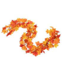 Product Artificial Maple Leaf Garland 170cm Autumn Decoration for Indoor Use