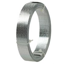 Aluminum ribbon flat wire silver matt 20mm 5m