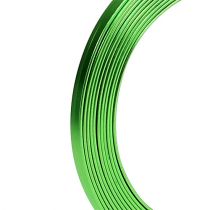 Product Aluminum flat wire green 5mm x 1mm 2.5m