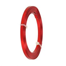 Product Aluminum flat wire red 5mm x 1mm 2,5m