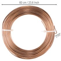 Product Brown Aluminium Wire 2mm x 60m for Floristry and Crafting (500g)
