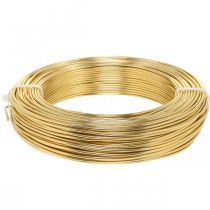 Aluminum wire gold Ø2mm deco wire craft wire round 500g 60m