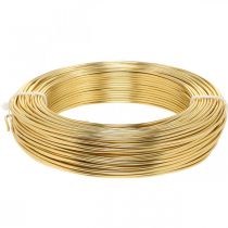 Product Aluminum wire gold Ø2mm deco wire craft wire round 500g 60m