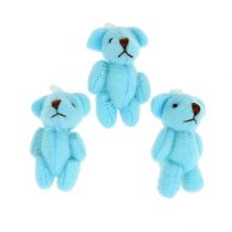 Pendant Bear Light Blue 3.8cm 12 pcs