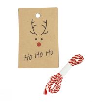Christmas pendant for crafting reindeer 5.5x8.5cm 4pcs