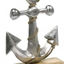 Metal anchor, summer, maritime shop window decoration Silver, natural colors H22cm
