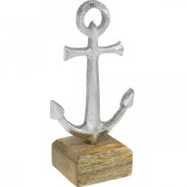 Metal anchor, maritime decoration, decorative anchor silver, natural colors H15cm