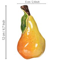 Product Artificial Fruit Set Apple Pear Decorative Item Autumn 12cm 3pcs