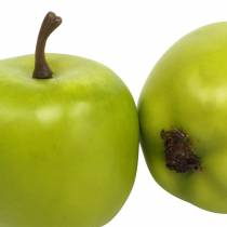 Decorative mini apples green-yellow artificial H4.3cm Ø3.6cm 24pcs