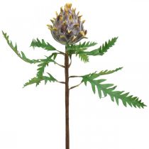 Product Deco artichoke purple artificial plant autumn decoration Ø7.5cm H42cm