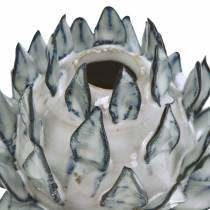 Decorative vase art shock ceramic blue, white Ø9.5cm H9cm