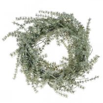 Artificial asparagus wreath white, gray Decorative asparagus wreath Ø20cm