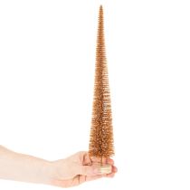 Product Artificial Christmas tree decoration, slim, with wooden base, 40cm, 3 pieces