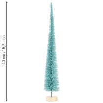 Product Artificial Christmas tree, slim, with wooden base, 40cm