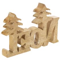 Product Noel Wooden Christmas Decoration with Two Trees 18cm