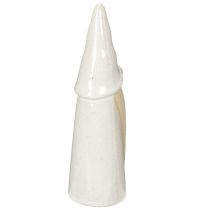 Product Ceramic Christmas Gnome Decoration Figure 22cm Grey and Natural