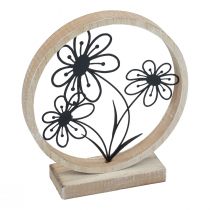 Product Metal flowers table decoration wood metal spring decoration H19cm