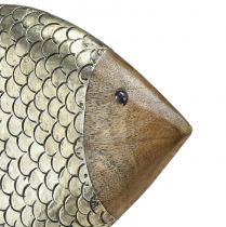 Product Wood metal decorative fish maritime brass 33x11.5x37cm