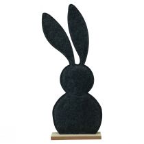 Product Table Decoration Easter Bunny Decoration Felt Black with Heart 45cm 3 Pcs