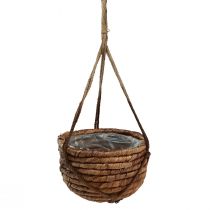 Product Basket for hanging water hyacinth brown 25/31cm set of 2