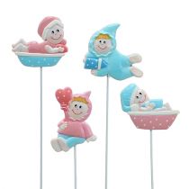 Product Baby deco plug pink, blue 5cm L25cm 4pcs