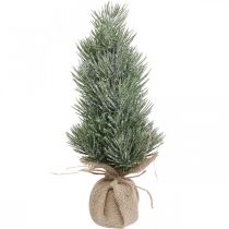 Product Mini Christmas tree artificially snowed in a sack H33cm